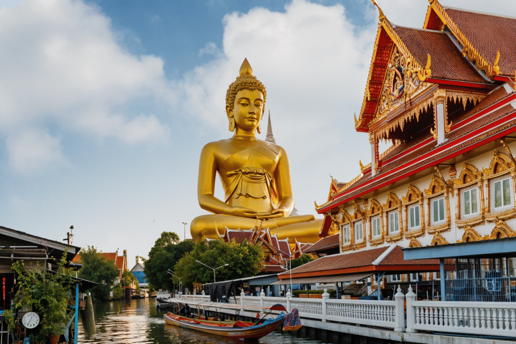 Big Buddha of Wat Paknam Phasi Charoen in Bangkok, Thailand.